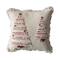 Hello Honey® Natural & Red Embroidered Trees Pillow